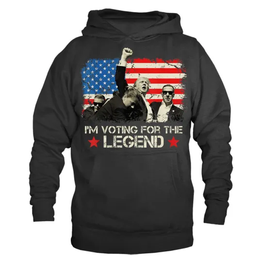 Discover Donald Trump Fight! Rally Shooting Trump 2024 Campaign Political Hoodie
