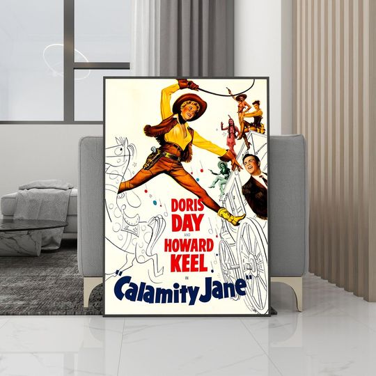 Calamity Jane Classic Movie Poster Canvas Wall Art - Unframed Print - Movie Fans Collection - Room Decor - Birthday Gift