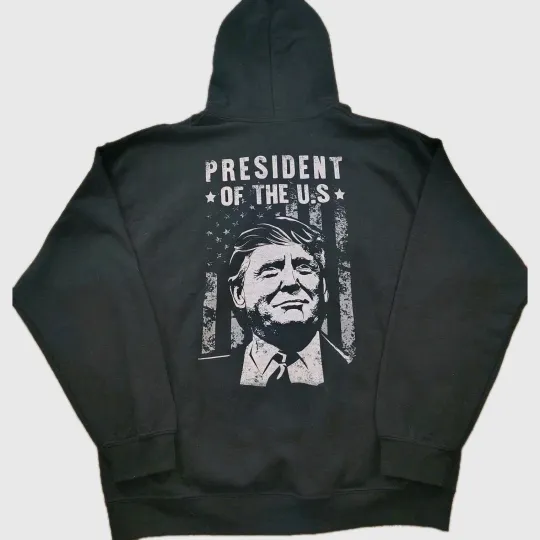 Discover Donald Trump "Today We Make America Great Again" Hoodie Men's Large Graphic Blk