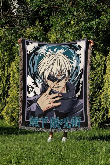 Anime Gojo Tapestry Woven Blanket