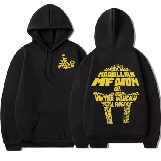Discover MF Dooom Madvillain Rapper Double Sided Hoodie