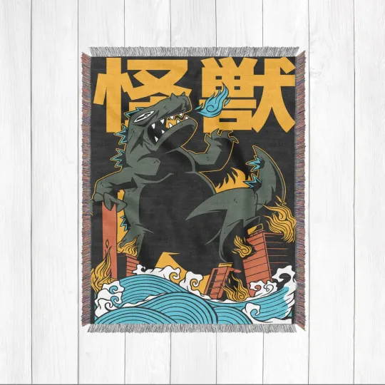 Kaiju Monster Woven Blanket Blanket Gift
