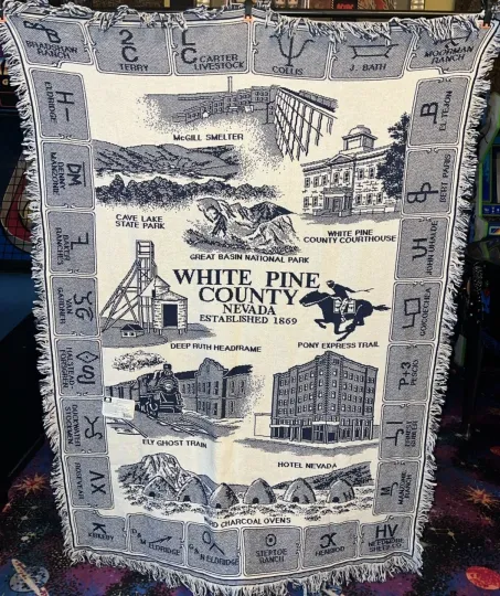 Discover White pine County Nevada Landmark Tapestry  Blanket