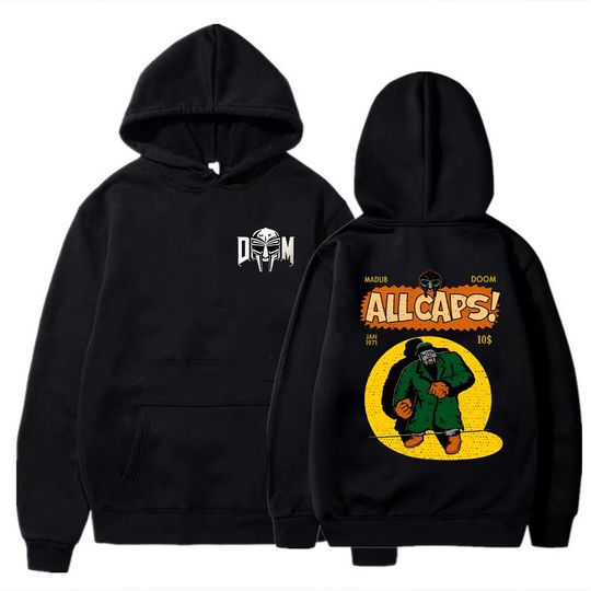 Discover MF Dooom Madlib All Caps Hoodie, Metal Face Hoodie