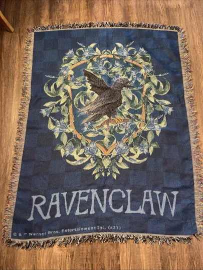 Harry Potter Ravenclaw Crest Woven Tapestry Throw Blanket, 48 X 60 Inches