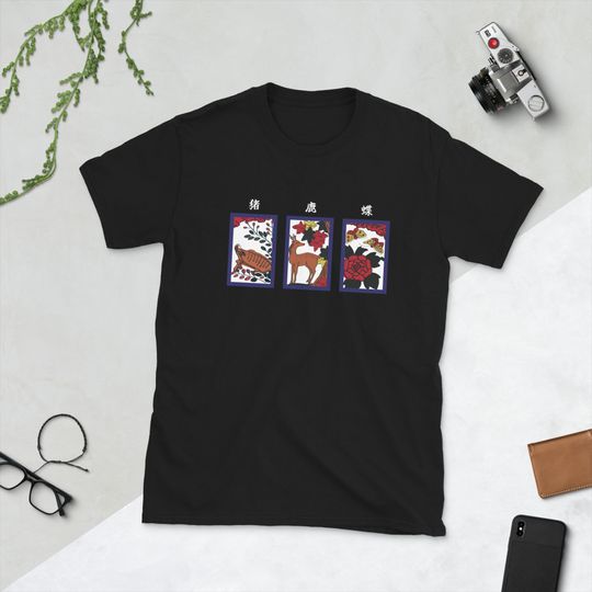 Japanese Hanafuda inoshikacho Short-Sleeve Unisex T-Shirt