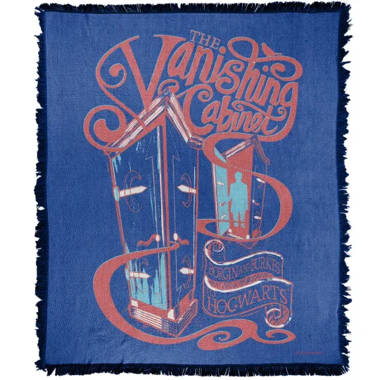 Harry Potter Blanket, 50"x60" The Vanishing Cabinet Woven Blend Throw