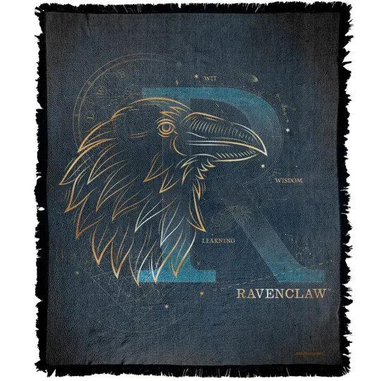Harry Potter Blanket, 50"x60" Celestial Ravenclaw Woven Blend Throw