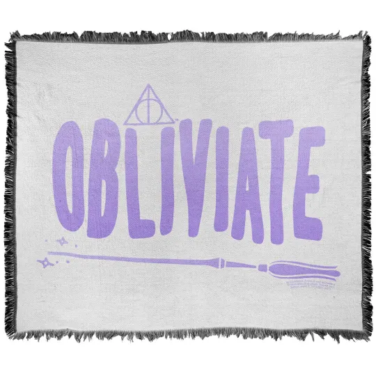 Discover Harry Potter Blanket, 50"x60" The Obliviate Woven Cotton Blend Throw Blanket