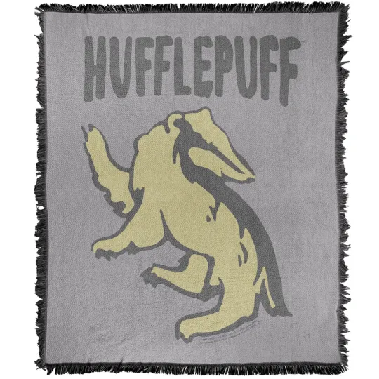Harry Potter Blanket, 50"x60" The Hufflepuff Woven Blend Throw Blanket