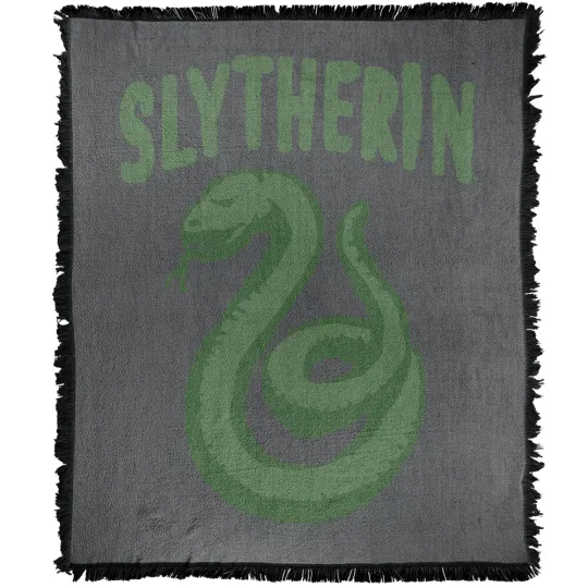 Harry Potter Blanket 50"x60" The Slytherin Woven Blend Throw