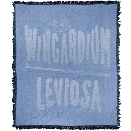 Harry Potter Blanket 50"x60" Wingardium Leviosa Woven Throw
