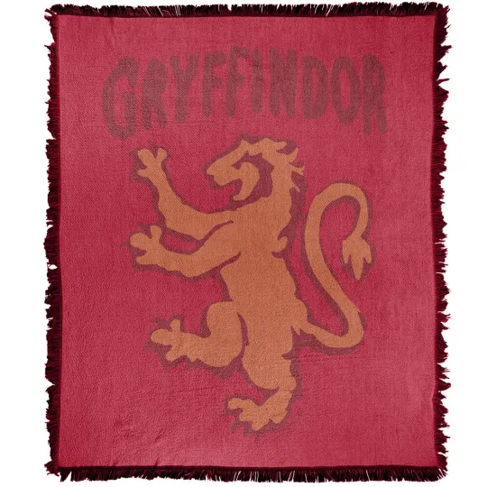 Harry Potter Blanket, 50"x60" The Gryffindor Woven Blend Throw Blanket