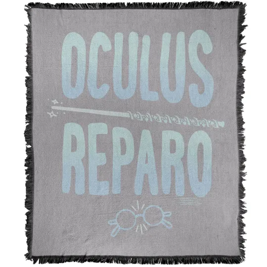 Discover Harry Potter Blanket 50x60" The Broken Glasses Woven Blend Throw
