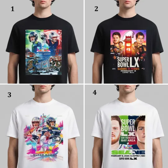 Discover SBLX 2026 Patriots Vs Seahawks Matchup On Feb 8 2026 T Shirt