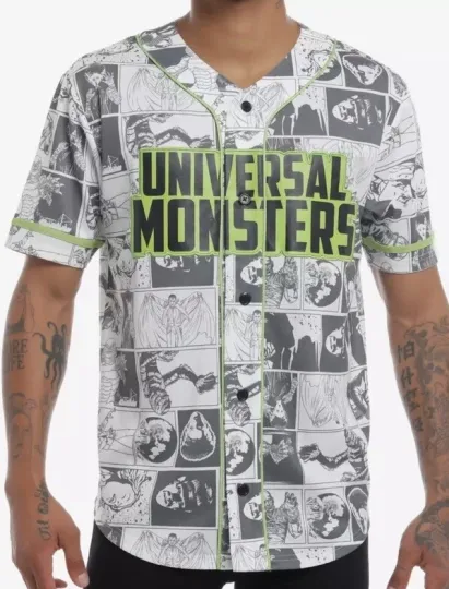 Universal Monsters Baseball Jersey Dracula Mummy Creature Black Lagoon