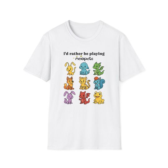 Neopets Shirt, Vintage Style Tee, 90s Inspired Top, Neopet Lovers Gift, Y2K Apparel