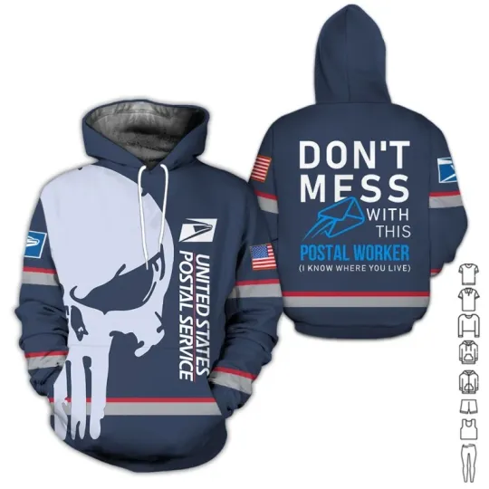 Discover Love Postal Service Skull 3D All Over Printed Clothes Hoodie 3D