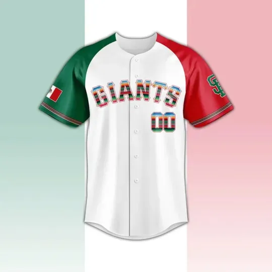 Custom 2025 San Francisco Giants Mexican Heritage Edition 3D Print White Jersey