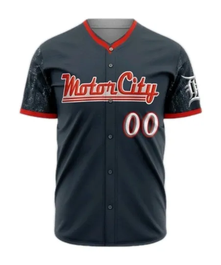 Custom 2025 Detroit Tigers City Connect Edition 3D Print Multicolor Blue Jersey
