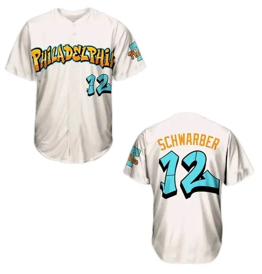 Custom 2025 Philadelphia Phillies Graffiti Edition 3D Print Multicolor Jersey