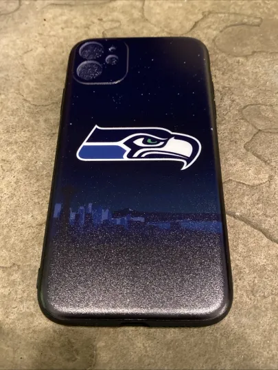 Seattle Seahawks iPhone 11 Case Navy Blue Logo Hard Shell Cover