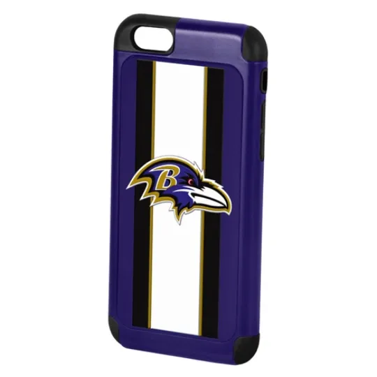 football Licensed Baltimore Ravens Dual Hybrid Stripe Case For iPhone