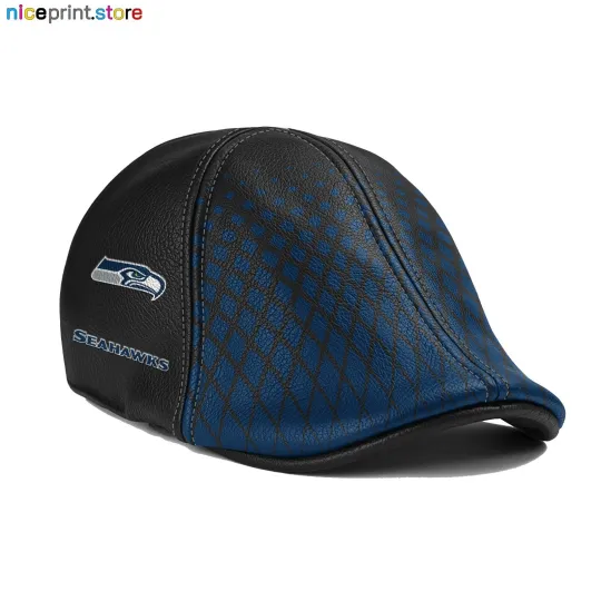 Discover Seattle Team Seahawks Leather Cap Seahawks Ivy Cap football Golf Cap football Flat Cap