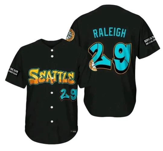 Discover Custom 2025 Seattle Mariners Graffiti 3D Print Baseball Jersey