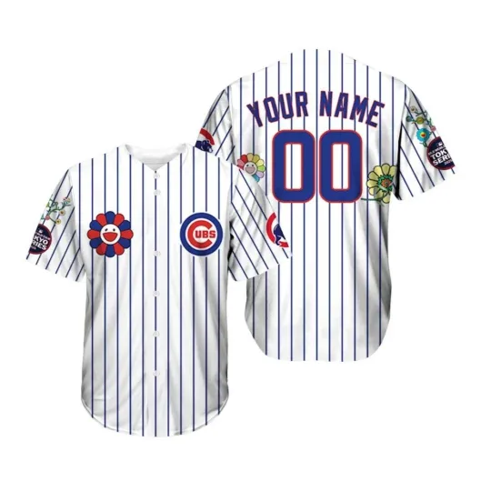 Custom Chicago Cubs Takashi Murakami 2025 Tokio Tour 3D Print Multicolor Jersey