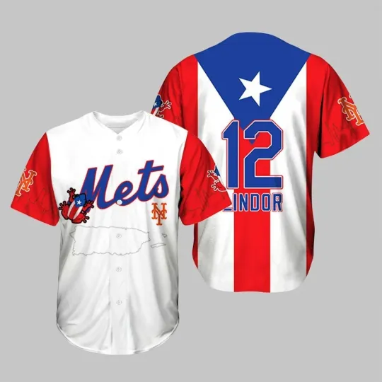 Discover Custom 2025 NY Mets Puerto Rican Heritage Edition 3D Print Multicolor Baseball Jersey