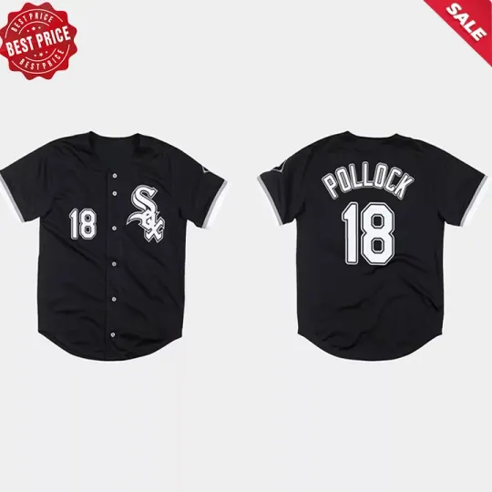 Discover Pollock Chicago Sox 1993 Baseball Jersey Print  Black For Men Size S-5XL