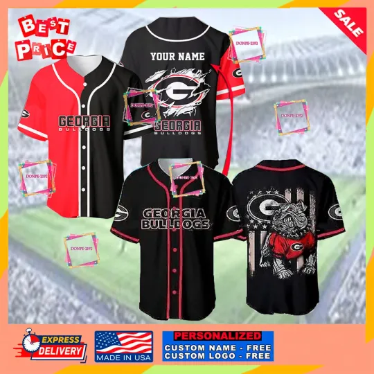 Discover Custom Your Bulldogs Black Baseball Jersey Fan Made For Men  Print Full Size