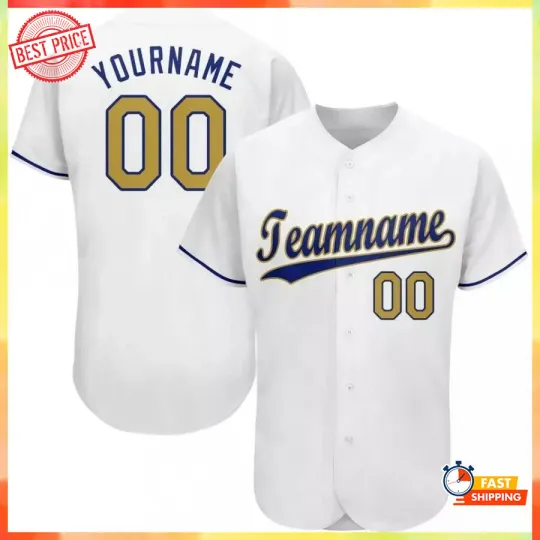 Discover Personalized White Baseball Jersey Can Add Logo If You Want Size S-5XL