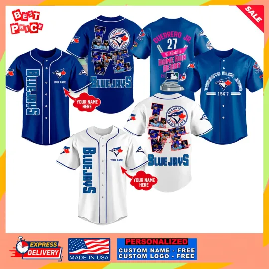 Discover Hot Trending Blue Jays Love Team 2023 Fan Made Baseball Jersey 3D Print S-5XL