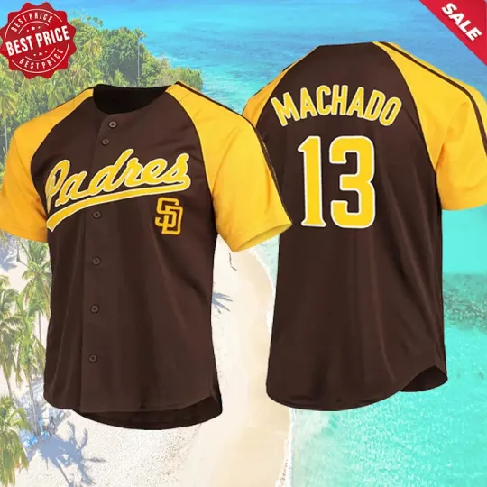 Discover Machado SD No.13 Padres Baseball Jersey Print 2023 For Fan Made Size S-5XL