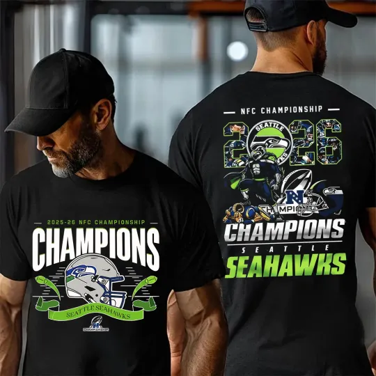 Discover Seattle Seahawks 2025 Championship 2Sided TShirt