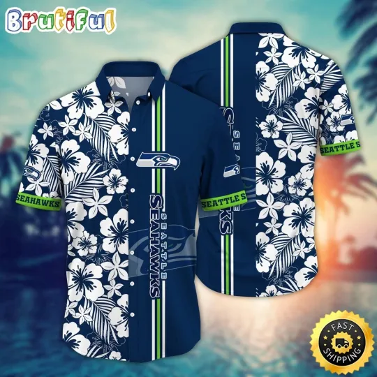 Seattle Seahawks Hawaiian Shirt Flower Exotic Island Fashion