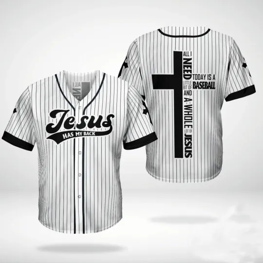 Jesus Has My Back It’s Not Religion It’s Relationship Baseball Jersey Size S-5XL