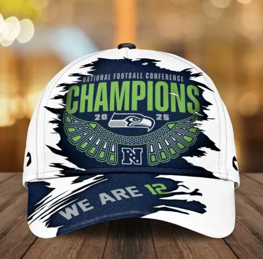 Discover Seattlee Seahaw1k NFC Champions unisex Cap 2025 gift for fans