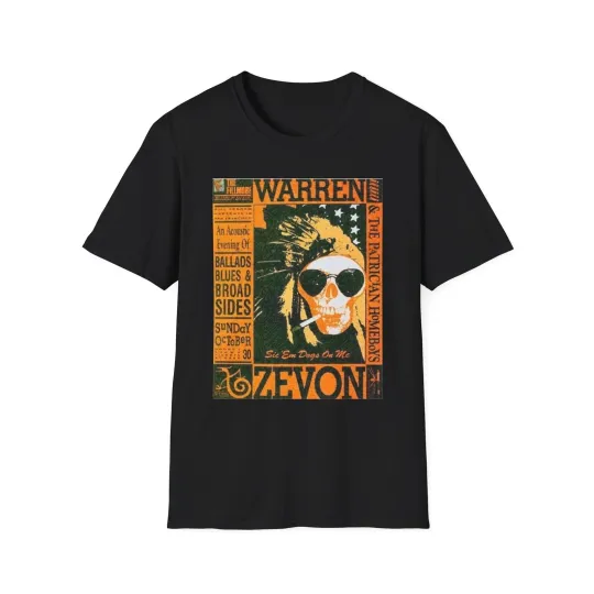 Warren Zevon Concert T-Shirt Tee for Music Lovers