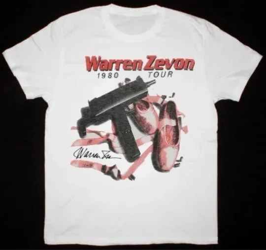 Vtg 1980s Tour Warren Zevon Shirt Gift For Fan