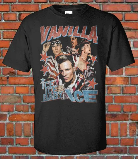 Discover Vanilla Ice 90s Style Bootleg T-Shirt Hip-Hop Rap Music