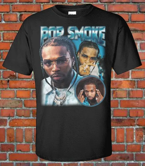 Discover Pop Smoke 90s Style Bootleg Graphic T-Shirt