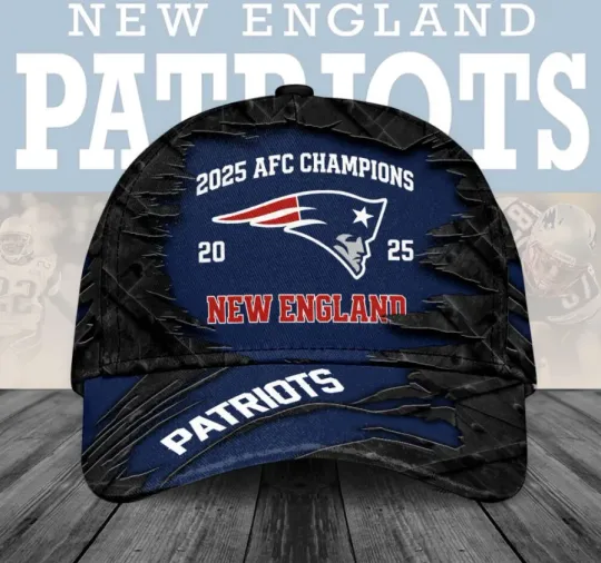 New England Patriots AFC Champions 2026 Classic Baseball Cap