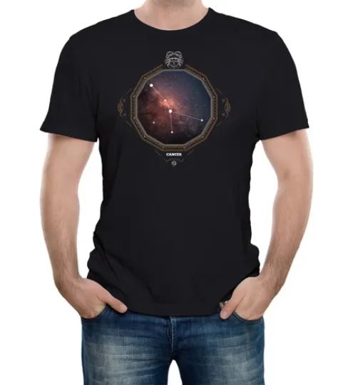 Discover Men’s Zodiac Constellation T-Shirt – Cancer Horoscope Astrology Tee
