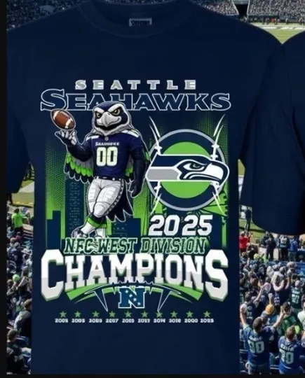 Seattle Seahawks 2025 Nfc West Division Champions Shirt 2026 football