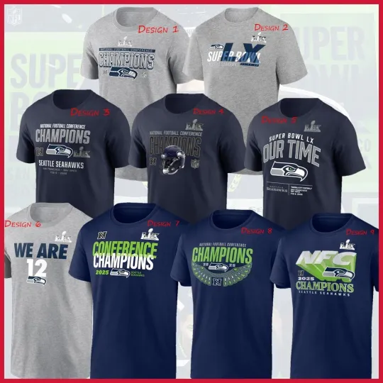 Discover NEW - Seattle Seahawks 2025 NFC Champions Shirt