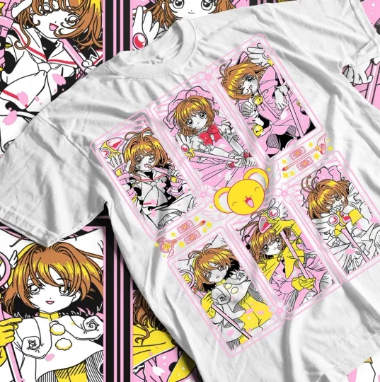 Discover Cardcaptor Sakura Kawaii Anime T-shirt, Waifu Unisex Top