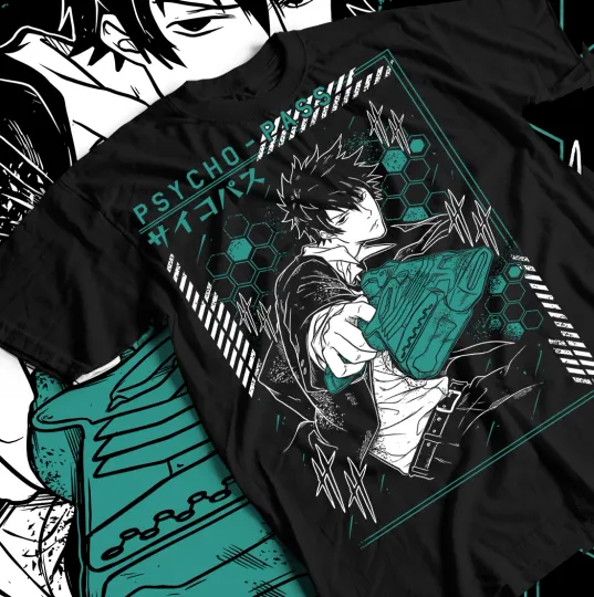 Discover Psycho Pass Girl Kawaii Waifu Anime Graphic T-Shirt